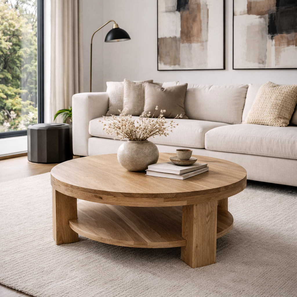 Classic White Oak Coffee Table